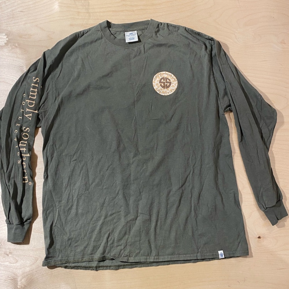 Simply Southern Olive Long Sleeve Tee XL (DY)